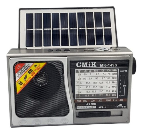 Radio Portatil Solar Linterna 8 Bandas Hifi Sd Usb Bluetooth