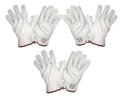 Guantes De Cuero Trabajo Supervisor Pack 3 - Mundo Trabajo