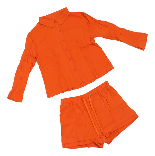 Blusa Con Botones Xl Para Mujer, Conjunto De Salón De 2 Piez