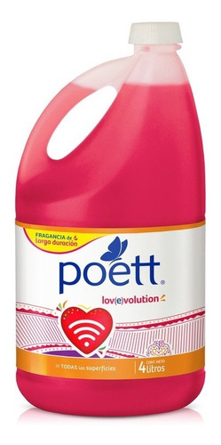 Limpiador De Pisos Poett Love Evolution 4 L