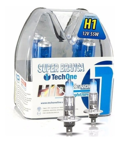 Lampada Super Branca Tech One H1 8500k Efeito Xenon