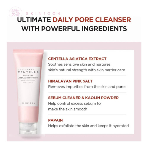 Skin1004 Madagascar Poremizing Clay Mask + Foam Limpiador
