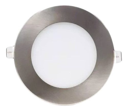 Lampara Led Redonda P/ Empotrar De 6w 64k Cromada