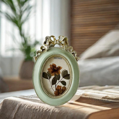 Quadro Fotográfico Oval Look Vintage Ornate Picture Molding
