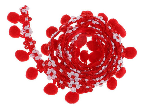 1yard Franja De Encaje Con Cinta De Pompón De Forma Para
