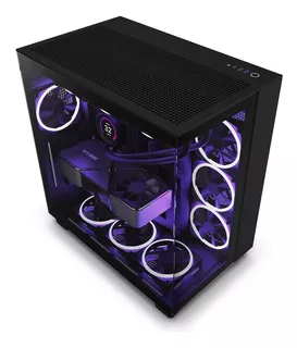 Gabinete Nzxt H9 Flow Mid Tower Cristal Templado Atx Negro