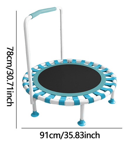 Trampolín Para Niños, Trampolín Plegable 35.83 Azul