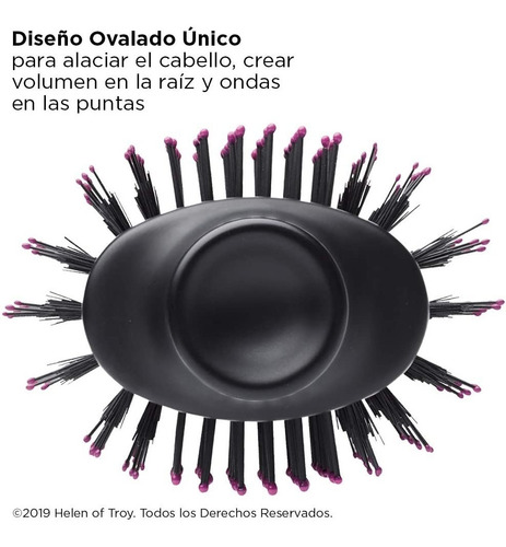 Imagen 5 de 7 de Cepillo Secador Voluminizador Revlon Pro Original Rosa Negro