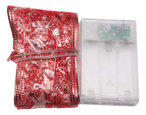 6 Luces De Cinta Navideñas, Luces Para 2m 20 Rojo Claro