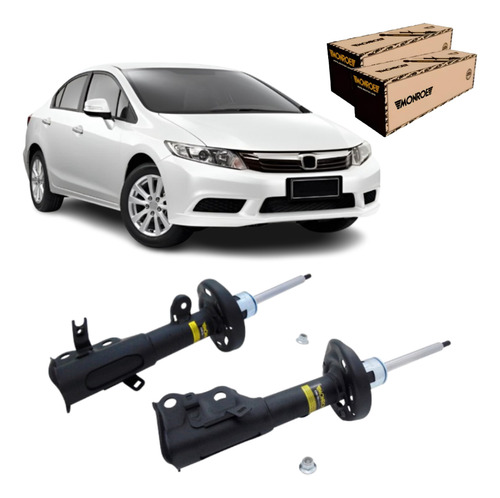 Par Amortecedor Monroe Compatível Com Honda Civic 2013 2015