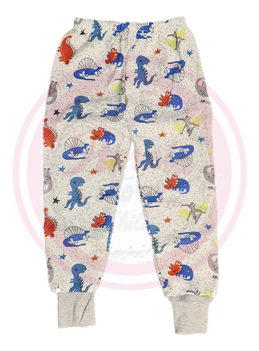 Imagen 3 de 8 de Pijama Niño 2 Pzas Polar Dinosaurio, Carros, Tractor Y Otros