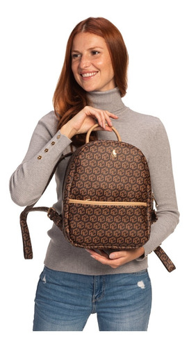 Imagen 7 de 7 de Backpack Hpc Polo Estampada Monograma