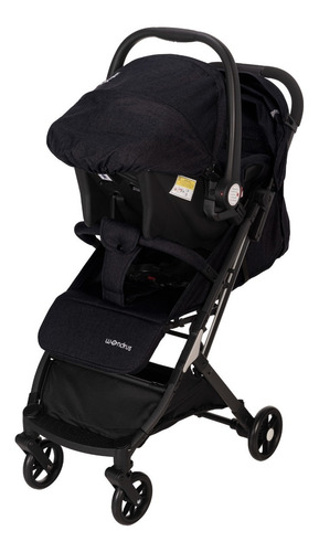 Imagen 3 de 10 de Cochecito De Bebé Con Huevito Negro Modelo 308 Wondrus