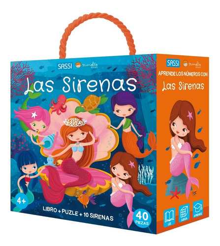 Las Sirenas, Col. Libro+puzzle+10 Figuras