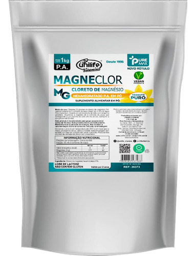Cloreto De Magnésio P.a Unilife 2 X 1kg