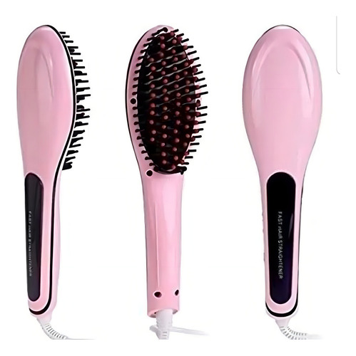 Cepillo Alaciador Cabello Fasthair Straightener Rosa Belleza
