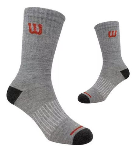 Calceta Wilson 20 Pares Para Niño Gris Talla Grande B2155