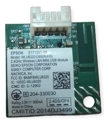 Tarjeta Modulo Wifi Impresora Epson Xp-431 Mfc-7890