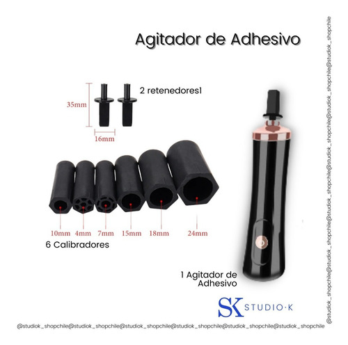 Imagen 2 de 2 de Agitador De Pegamento O Adhesivo De Pestañas Eléctrico
