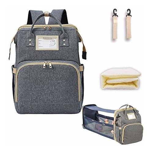 Mochila Con Bolsa De Pañales, Cuna Plegable De Viaje, ...