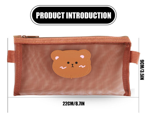 Estuche Lápices De Oso Café Barato Lápices Kawaii, E...