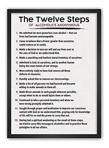 Pósteres The 12 Steps Of Aa Alcoholics Anonymous Poster For 