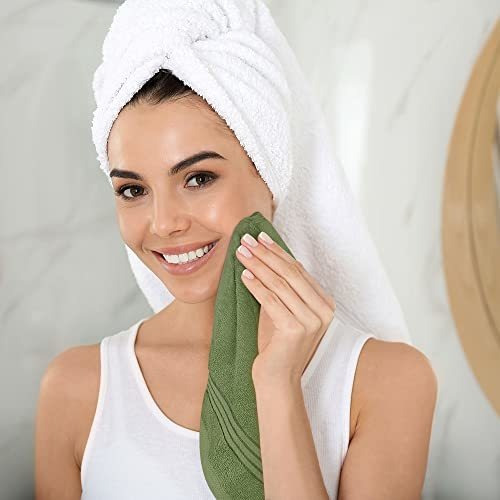 Toallas Utopia Juego Con 12 Piezas En Color Verde Salvia
