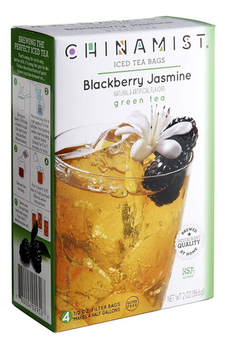 China Mist, Bolsas De Té Verde Blackberry Jasmine Para Té He