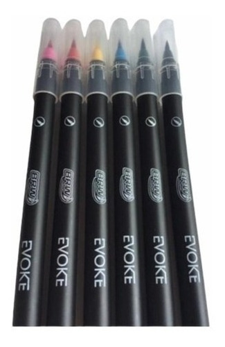 Bolígrafo Brw Evoke, acuarela, 6 colores