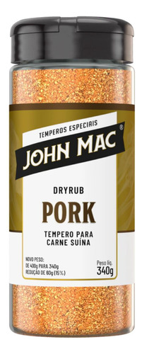 Tempero Dry Rub Pork John Mc Defumação - Carne Suína 340g