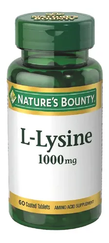 Proteína Nature's Bounty L-Lysine L-lisina en comprimidos Sin sabor de 60 un