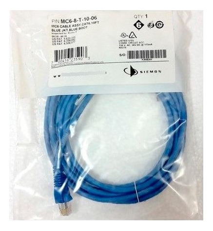Siemon Zm6a-s07-06 Patch Cord Color Azul 7ft (2mts.)