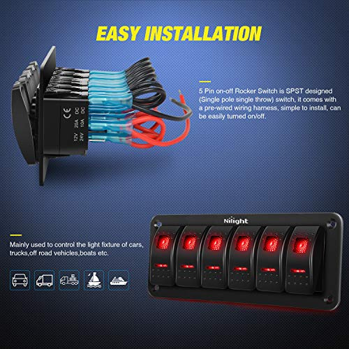 Panel De Interruptor Basculante De 6 Marchas, 5 Pines, ...
