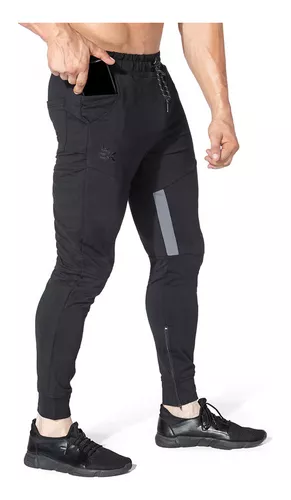 Brokig - Pantalones deportivos con cremallera para hombre, pantalones  casuales para entrenamiento y gimnasia, cómodos pantalones de chándal  ajustados