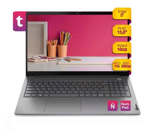 Imagen 1 de 6 de Notebook Thinkbook Intel I7 16gb Fhd Ssd256gb Hdd 1tb Win10
