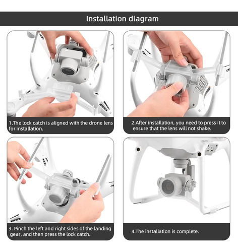 Yy Proteção Da Tampa Da Lente Gimbal Lock Para Phantom 4 Pro