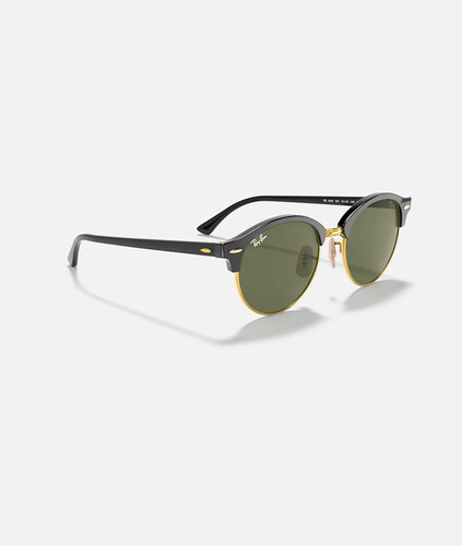 Ray-ban Clubround Rb4246 Acetato Clásico Standard , Verde G15 Negro Pulido Negro