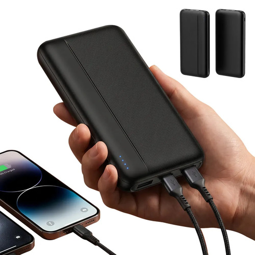 Power Bank Rizzup 10000 mAh Para Celulares con 2 Puertos USB y Carga Tipo-C