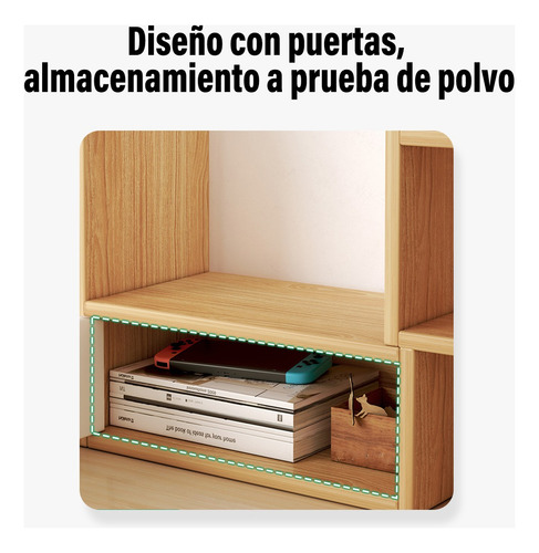 2capas Estante De Almacenamiento De Escritorio Mdf Con Cajón