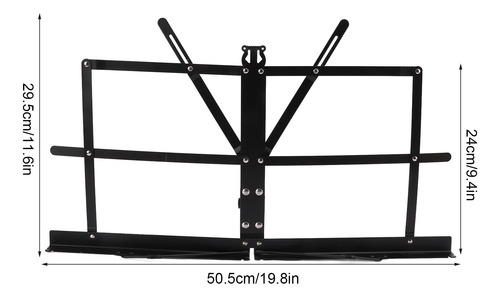 Soporte Para Partituras De Mesa Plegable De Metal