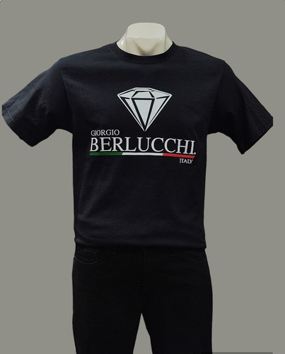 Playera Giorgio Berlucchi Cuello Redondo Color Negro Hombre
