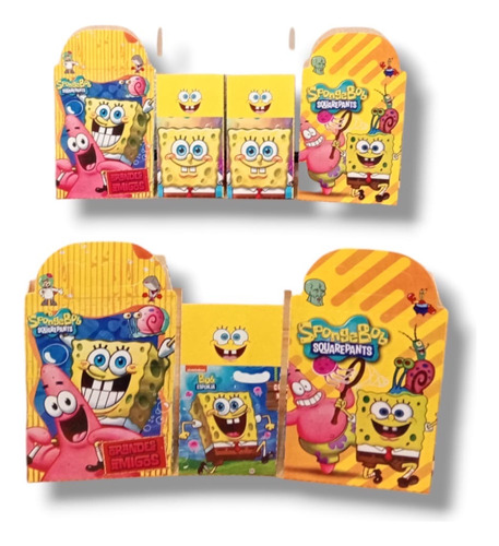 Bob Esponja Kit Fiestas De Cumpleaños Cajas+vasos+platos 40p Bob Esponja Bob Esponja Bob Esponja