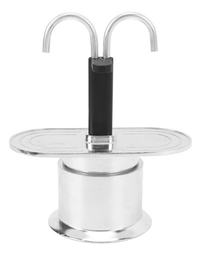 Stovetop Coffee Maker Double Head Pot 100ml Aluminum Alloy