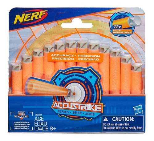Munição Refil Nerf Accustrike Precisão Com 12 Dardos Hasbro