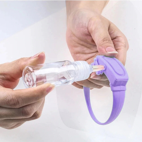 Pulsera Brazalete Gel Antibacterial Y Botella Dosificadora