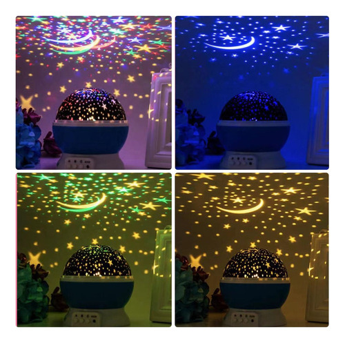 Lampara Proyector De Estrellas Luces Led Niños Usb O Pilas