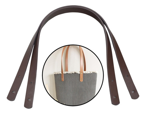 2 Piezas De Piel De Pu Bolso De Mano Con Asa De Correa