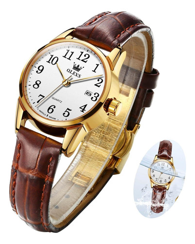Olevs Relojes Para Mujer Cara Pequeña Patrón De Cocodrilo Bl