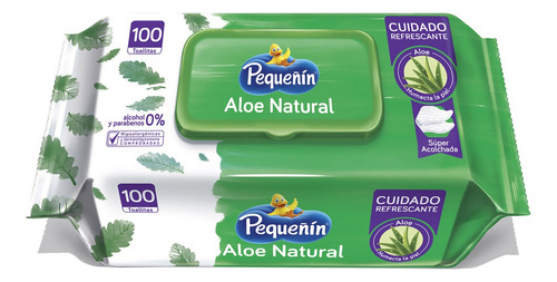 Toallas Húmedas Pequeñín Aloe Natural X 100 Unidades