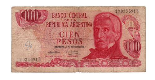 Argentina Billete 100 Pesos Ley Bottero 2394 Tirada Corta